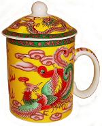 Dragon & Phoenix Tea cup with Lid