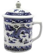 Blue Dragon Tea Cup with Lid