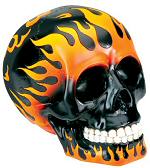 Flaming Hot Rod Skull