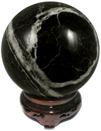 Black Zebra Onyx Sphere