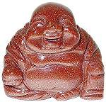 Red Goldstone Carved Buddha