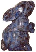 Sodalite Rabbit Carving