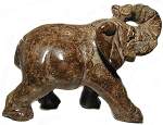 Fossil Jasper Carved Elephant