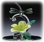 Glass Dragonly Figurine