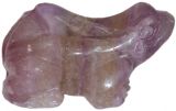 Purple Fluorite Frog Carving