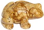 Stone Carved Frog - Picture Jasper