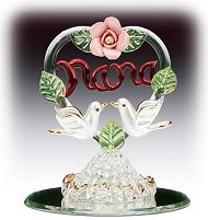 Glass Doves in Nana Heart