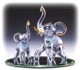 Glass Elephant Family