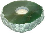 Green Quartz Candle Holder