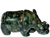Kambaba Jasper Rhino Carving