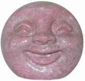 Carved Rhodonite Moon Face