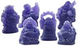 Glow Purple Buddha Figurines Set 6