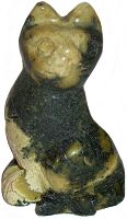 Serpentine Cat Carving