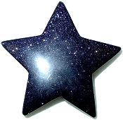 Blue Goldstone Star Carving