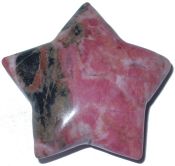 Rhodonite Star Carving