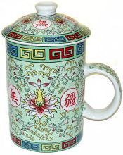 Green Tea Cup Lid & Strainer