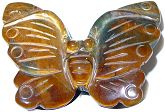 Tiger Eye Butterfly Carving