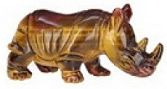 Tiger Eye Rhino Carving
