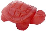 Cherry Quartz Turtle Carving