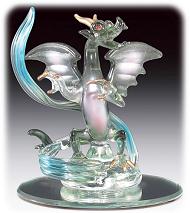 Glass Dragon on Blue Wave