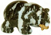 Zebra Jasper Bear Carving