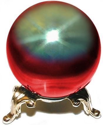 Red AB Crystal Ball