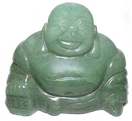 Aventurine Buddha Carving