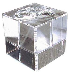 Crystal Cube Ball Holder