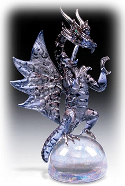 Large Glass Dragon Figurines l Free Ship & Giftwrap w/50