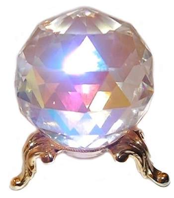 Austrian Crystal  Prism 40 mm BALL Aurora Borealis