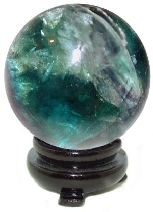 Rainbow Fluorite Sphere with Stand