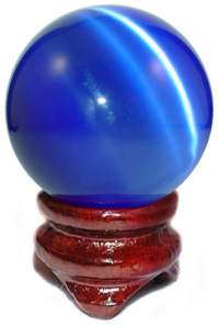 2 1/2" Sapphire Blue Cat's Eye Sphere