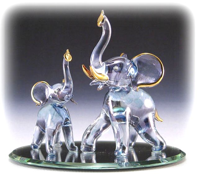 Glass Elephant Family