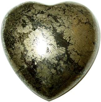 Pyrite Carved Heart 
