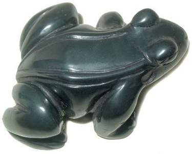 Hematite Frog Carving