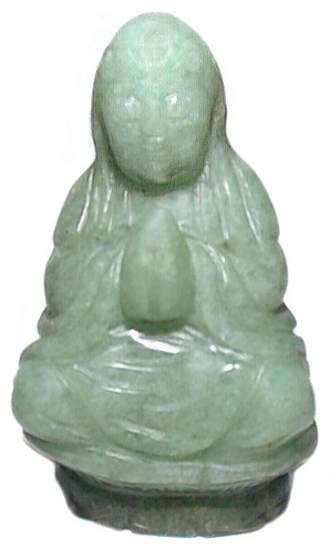 Aventurine Kwan Yin Carving