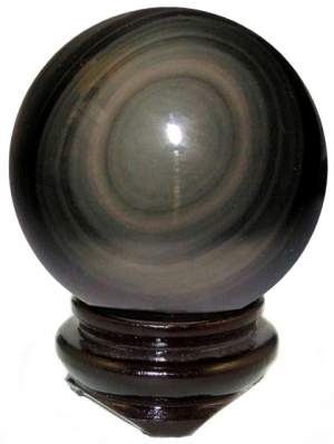 2" AA Rainbow Obsidian Sphere