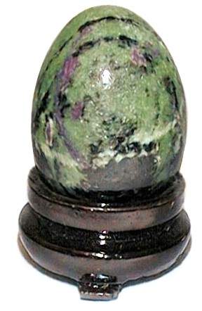Ruby Zoisite Carved Egg