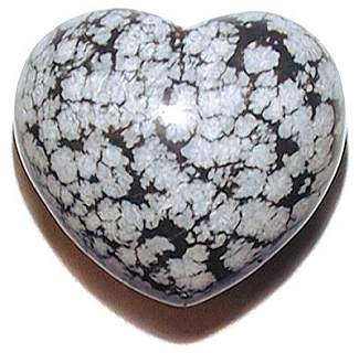 Snowflake Obsidian Heart