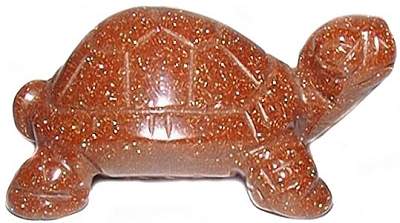 Goldstone Turtle Carving
