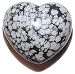 Snowflake Obsidian Heart