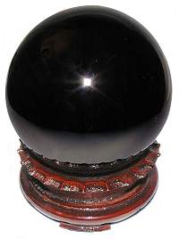8" Black Obsidian Sphere