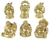 Gold Buddha Figurines Set 6