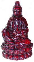 Rosewood Kwan Yin Statue