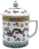 Green Dragon Tea Cup with Lid
