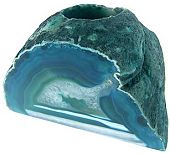 Blue Agate Candle Lamp