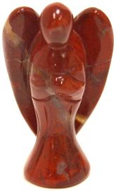 Large Red Jasper Carved Angel