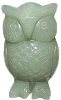 Aventurine Owl Carving