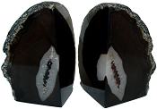 Black Agate Bookends