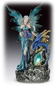 Blue Fairy & Dragon w/LED
